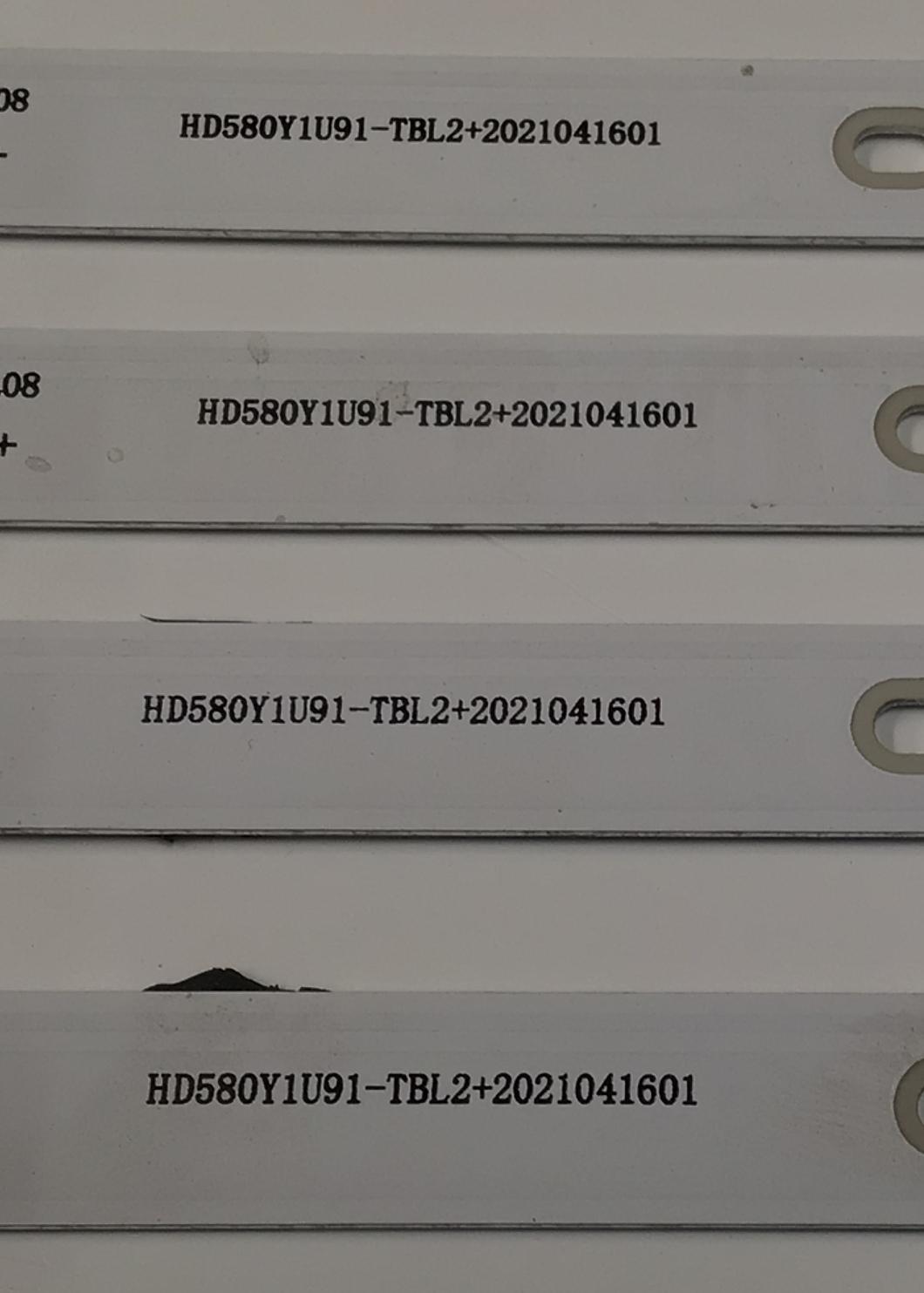 KIT DE LEDS PARA TV HISENSE ORIGINAL 4 PIEZAS / NUMERO PARTE JL.D580A1330-003FS-M / JL.D580A1330-003FS-M_V02 / HD580Y1U91-TBL2+2021041601 / 1258671 / B1 D230126 WH / PANEL HD580Y1U91-TBL2 / HD580Y1U92-TAL2 /  MODELO 58A6BGTUK / 58A6KV - Imagen 3