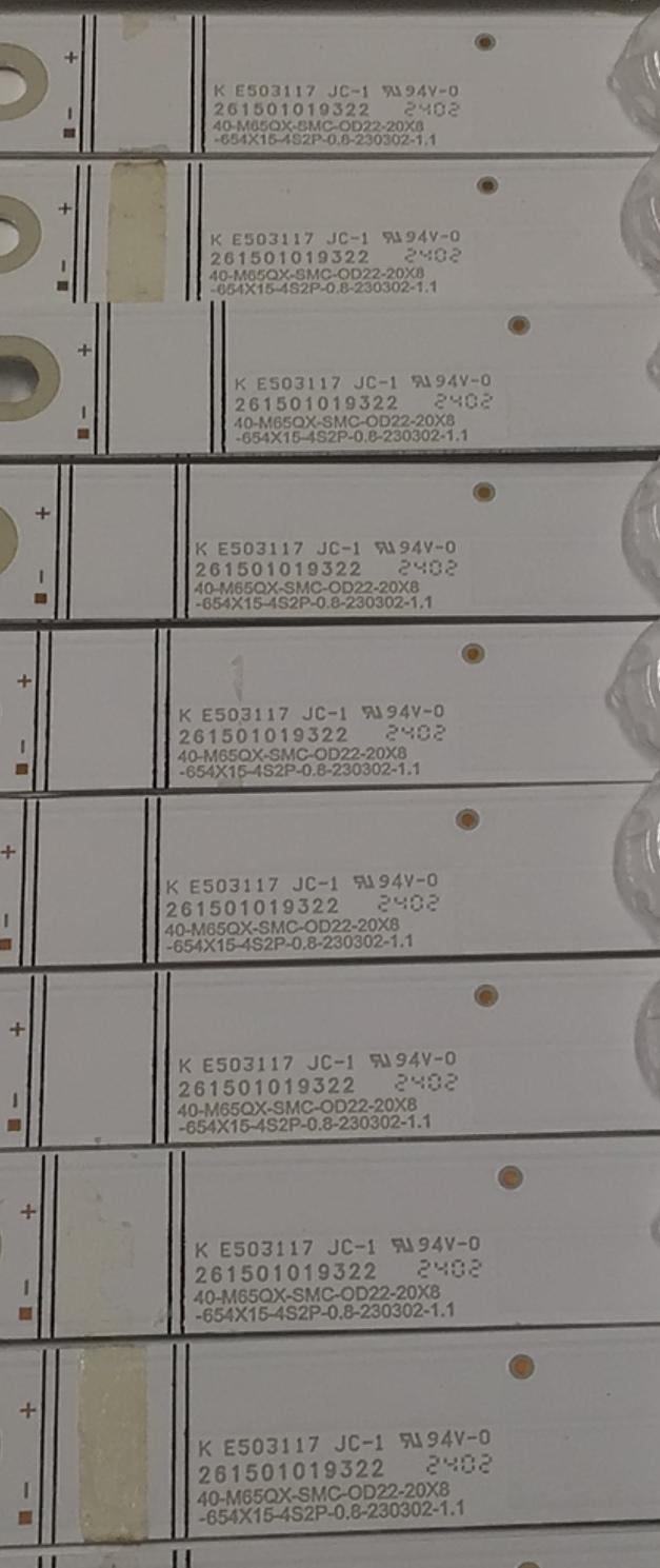 KIT DE LEDS PARA TV VIZIO ORIGINAL 20 PIEZAS / NUMERO DE PARTE 261501019322 / 40-M65QX-SMC-0D22-20X8-654X15-4S2P-0.8-230302-1.1 / 70401-01736BX / SVB650AW9 / 830XXD0C2402040006D00 / PANEL BOEI650WQ1 / DISPLAY HV650QUB-E72 REV.2.0 / MODELO VQP65C-84 - Imagen 3