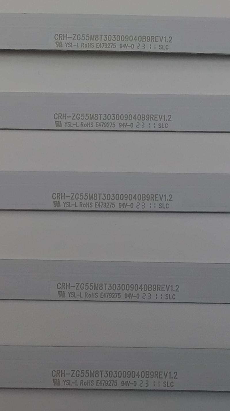 KIT DE LEDS PARA TV ATVIO ORIGINAL 5 PIEZAS / NUMERO DE PARTE CRH-ZG55M8T303009040B9REV1.2 / CRH-ZG55M8T303009040B9 / 55G5N / B230402A1Z / LB-C550-G5N-U-C-9-12-X9 / Y166-L07-JA-2 / 258618 / MODELO ATV5523KR - Imagen 2