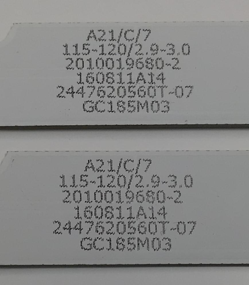 KIT DE LEDS PARA TV RCA ORIGINAL 2 PIEZAS / NUMERO DE PARTE 303GC185033 / GC185D04-ZC21FG-01 / GC185M03 / 2010019680-2 / 160811A14 / 2447620560T-07 / MODELO RT1971-AC - Imagen 3