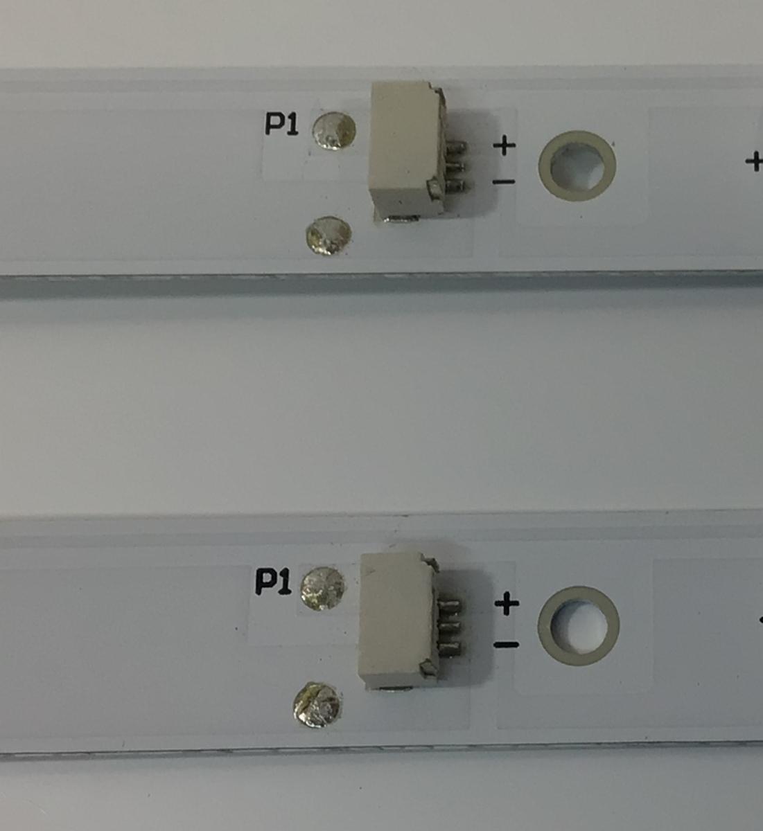 KIT DE LEDS PARA TV PANASONIC ORIGINAL / INCOMPLETO SOLO 2 PIEZAS / NUMERO DE PARTE 43HR332M07A4 V0 / 43D1200UD / HR-A9910-02837 / 4C-LB430T-HR8C / LE0RB2R0-D-K / PANEL LC430EQY(SM)(A3) / MODELO TC-43GX500H / KIT CONSTA ORIGINALMENTE DE 3 PIEZAS - Imagen 2