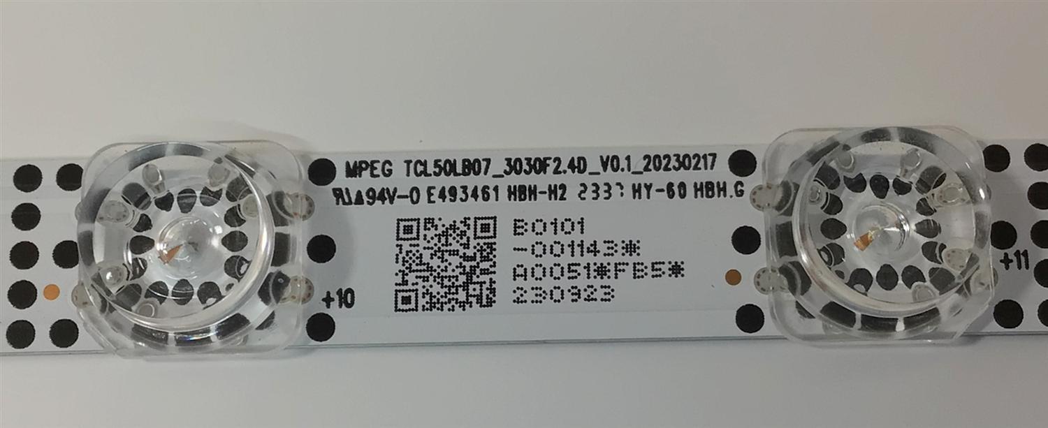 LED PARA TV TCL ORIGINAL 1 PIEZA / NUMERO DE PARTE TCL50LB07 / TCL50LB07_3030F2.4D / TCL50LB07_3030F2.4D_V0.1_20230217 / B0101-001143 / 230923 / MODELO 50S454 - Imagen 2