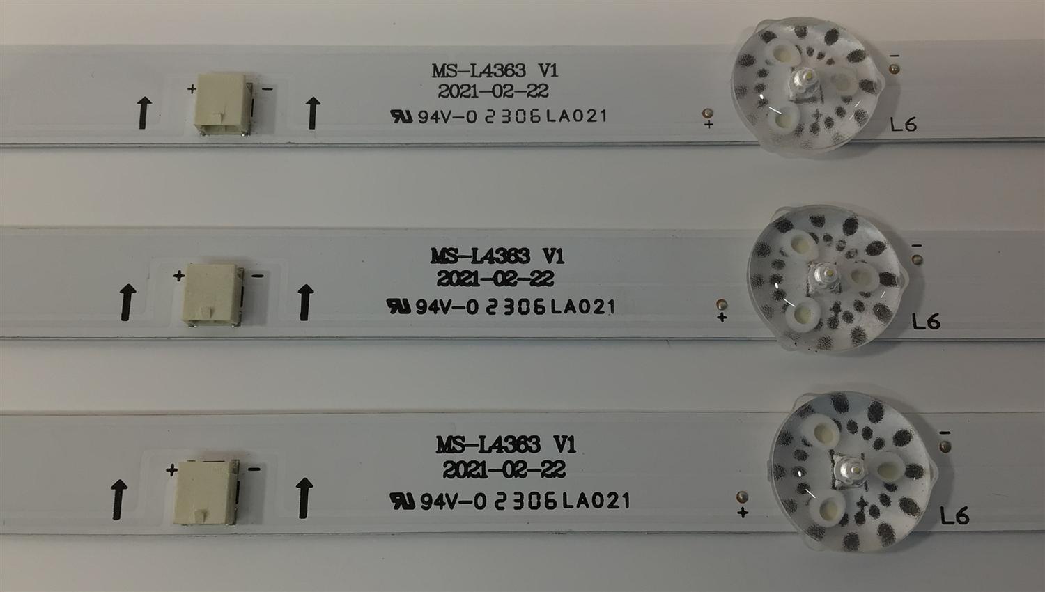 KIT DE LEDS PARA TV ONN ORIGINAL 3 PIEZAS / NUMERO DE PARTE MS-L4363 V1 / LB-C420-G6F-D-7-12-X1 / M322112163 / 2306LA021 / PANEL C420Y20-5C / MODELOS 100068372 42" / RTR4261-6A         - Imagen 3