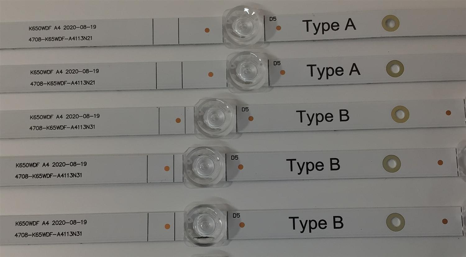 KIT DE LEDS PARA TV SHARP ORIGINAL 10 PIEZAS / NUMERO DE PARTE 4708-K65WDF / 4708-K65WDF-A4113N31 / 4708-K65WDF-A4113N21 / K650WDF A4 / 471R1P79 /YD-220226-3210B833 / 116X10-650F4011 / MH-H-11-10 / PANEL K650WDF / DISPLAY JR645R3HA3L / MODELO 4T-C65DL7UR - Imagen 2