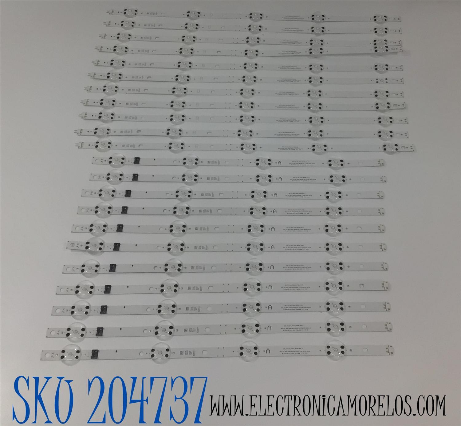 KIT DE LEDS PARA TV LG ORIGINAL 22 PIEZAS / NUMERO DE PARTE EAV65063901 / EAV65063801 / SSC_Y21_SLIM_TRIDENT_86UP80_BOE_B / SSC_Y21_SLIM_TRIDENT_86UP80_BOE_A / F8CB24Y1C / BOE(B10) / PANEL NC860TQF-ABLH5 / DISPLAY HV860QUB-E1E / MODELOS / 86UQ7070ZUD