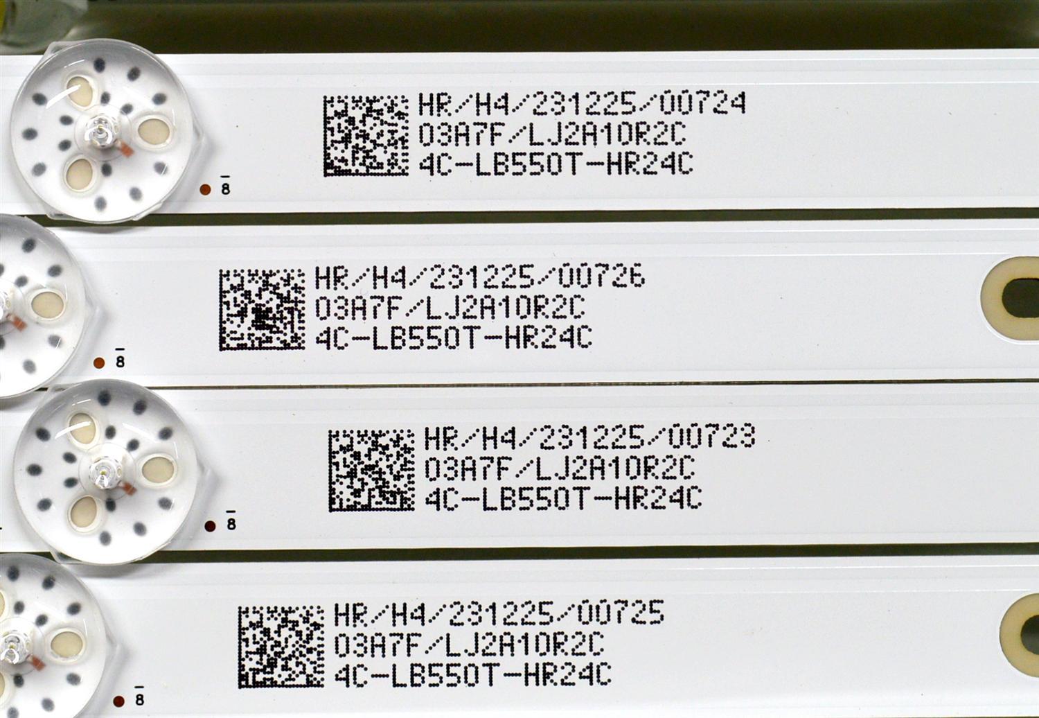 KIT DE LEDS ORIGINAL NUEVOS PARA TV XIAOMI 4 PIEZAS / NUMERO DE PARTE 55HR332M11A1 V0 / 55D6100M / 4C-LB550T-HR24C / 55D6100M 11*4 / 55HR332M11A1 / LJ2A10R2C / 231225 / MODELO L55M8-A2LA - Imagen 3