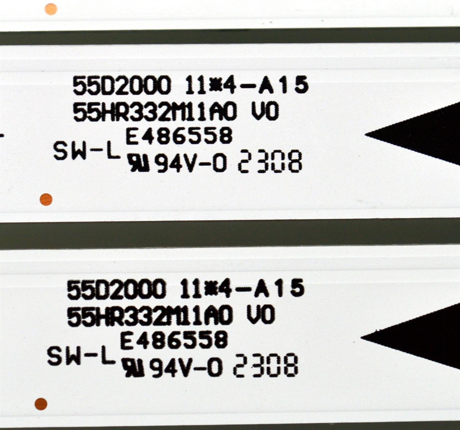 KIT DE LEDS ORIGINAL NUEVOS PARA TV LG 4 PIEZAS / NUMERO DE PARTE 55HR332M11A0 V0 / 55D2000 / 4C-LB550T-HR12C / 55D2000 11*4 / LL7RB2R1C / 55HR332M11A0 / E493481 / PANEL LVU550LGDX / NC650TQG-ABKH1 / MODELOS 55UP7000PUA / 55UP7000PUA.CWMYLH - Imagen 4