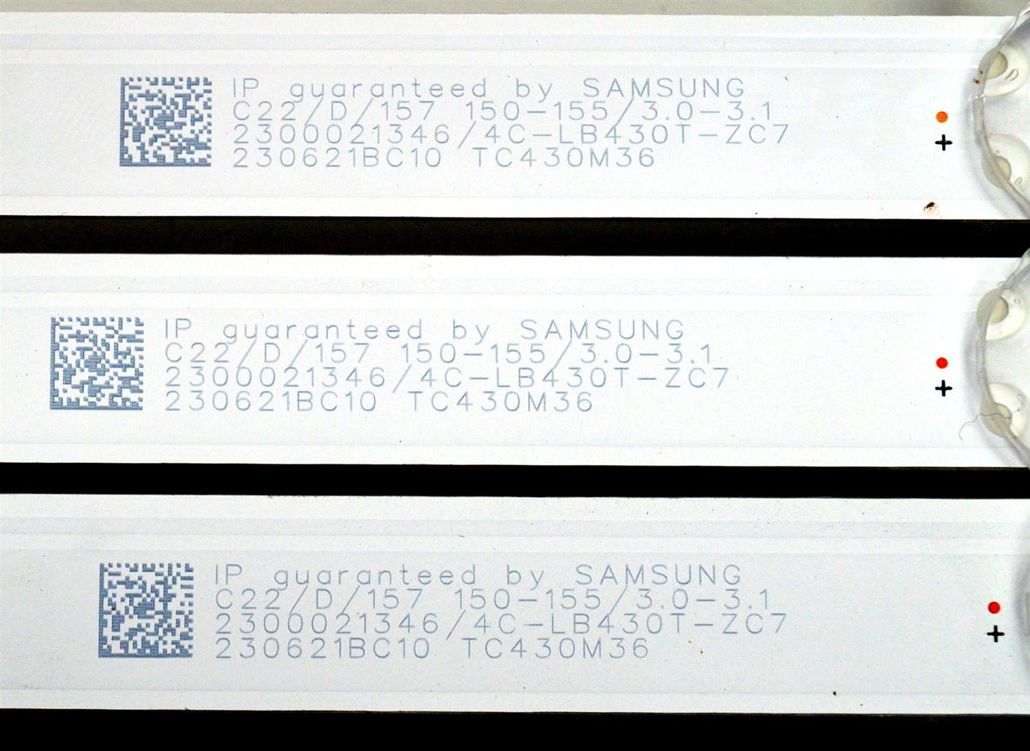 KIT DE LEDS ORIGINAL PARA TV PIONNER 3 PIEZAS / NUMERO DE PARTE TCL43D09-ZC62AG-02BD / 303TC430039BD / TC430M36 / 4C-LB430T-ZC7 / 2300021346 / 230621BC10 / E469119 / MODELOS PLE-43S11UHD / 43PFL5756 / 43PFL5756/F7 A CF2 - Imagen 3