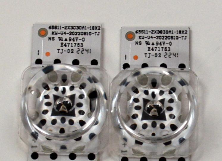KIT DE LEDS ORIGINAL PARA TV TCL 2 PIEZAS / NUMERO DE PARTE 65S11-ZX3030A1 / 65S11-ZX3030A1-18X2-KW-V4-20220810-TJ / B0101-000676 / 5628063AH / 2211081S / 221110 / 65S11-H C / PANEL LUV650NDEL / DISPLAY ST6451D06-3 VER.2.1 / MODELO 65S450G - Imagen 2