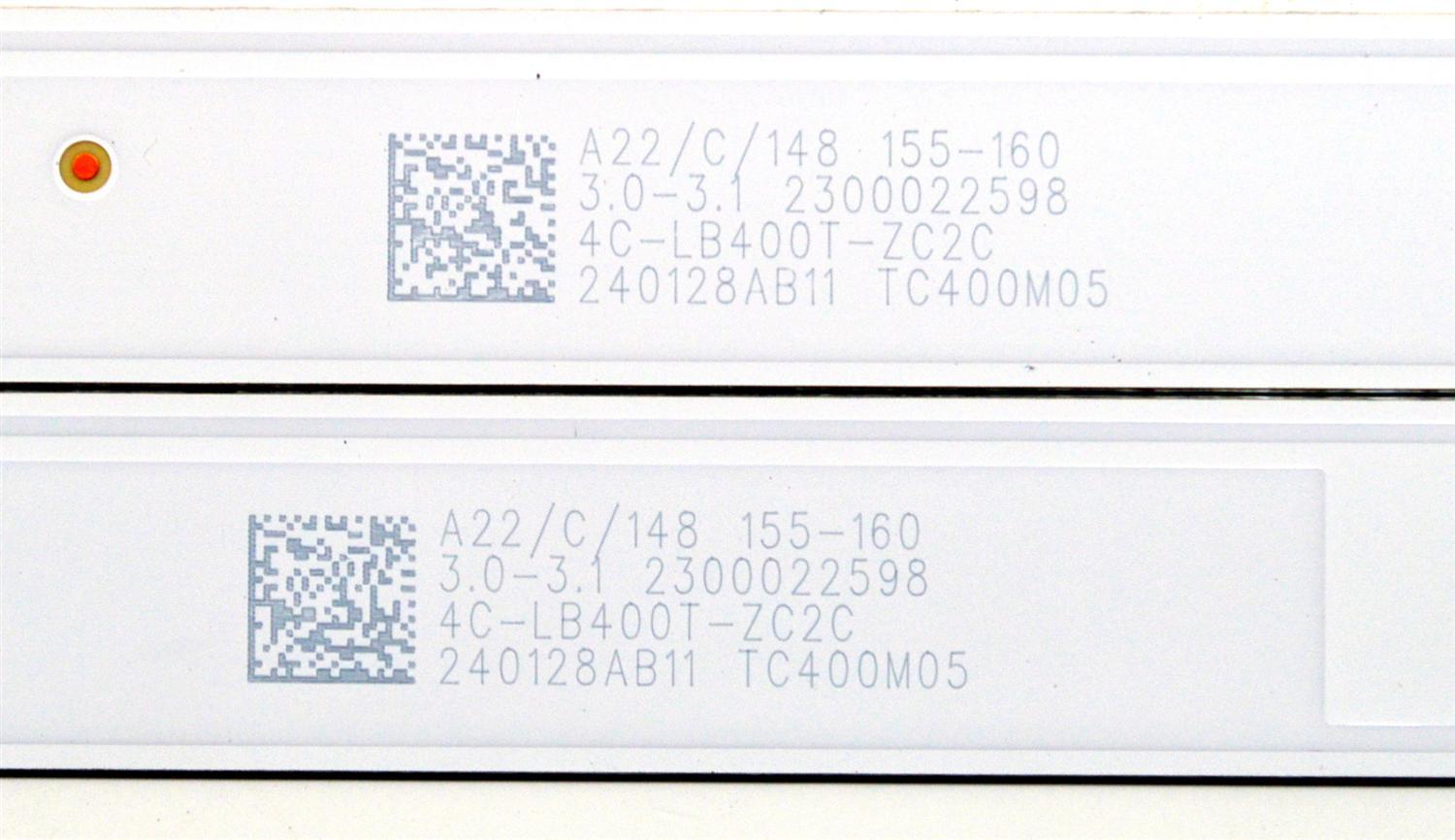 KIT DE LEDS ORIGINAL NUEVOS PARA TV HKPRO 2 PIEZAS / NUMERO DE PARTE TCL40D08-ZC62AG-08D / 303TC400038D / 4C-LB400T-ZC2C / TC400M05 / PANEL LVF400CMDX / DISPLAY V400HJ9-PE1 REV.C4 / MODELOS HKP40SM11 / ATV-40HDR - Imagen 4