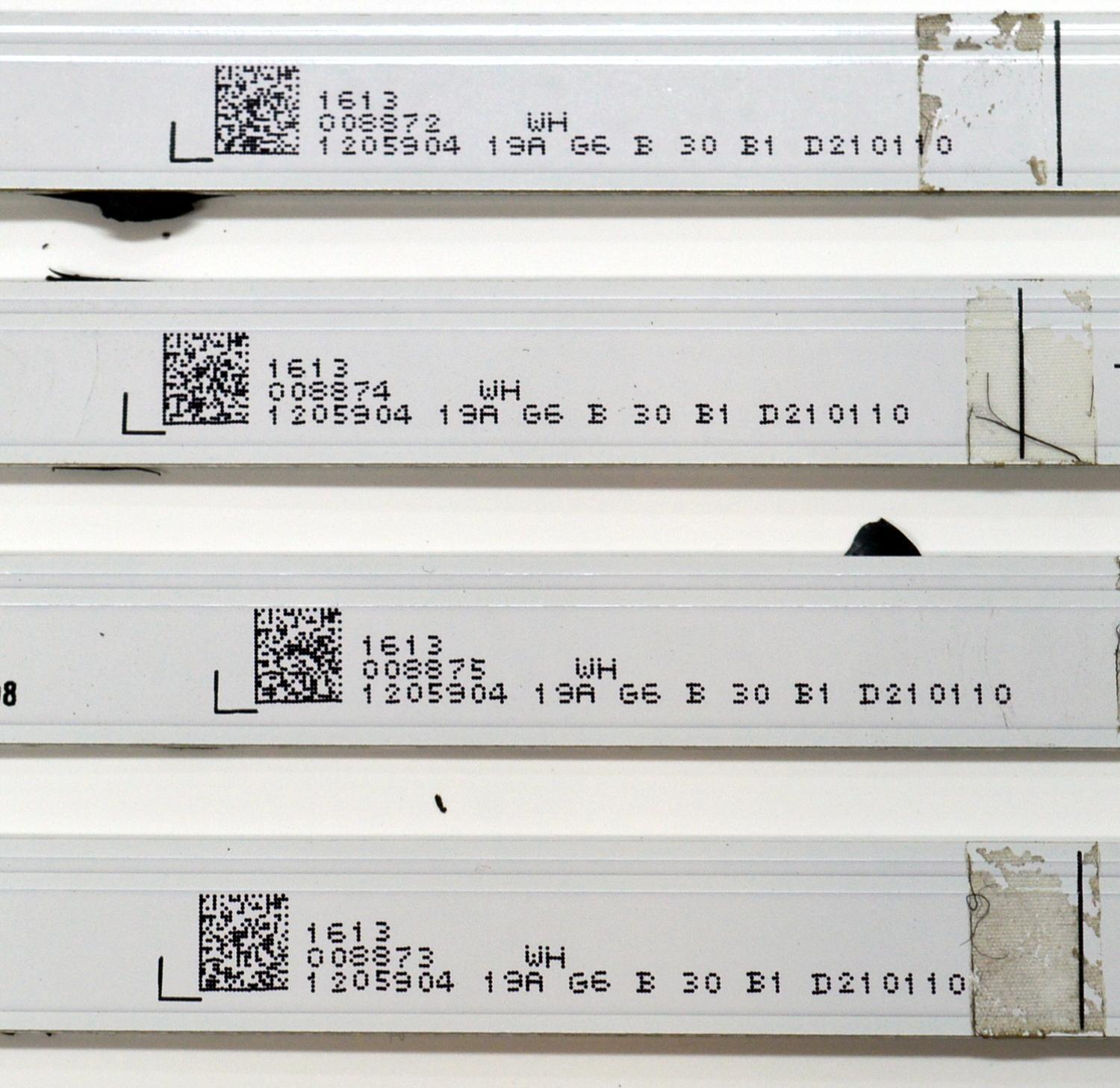 KIT DE LEDS ORIGINAL PARA TV HISENSE 4 PIEZAS / NUMERO DE PARTE JL.D550A1330-003AS-M / JL.D550A13330-003AS-M_V02 / FZD-03E348124HN / 1205904 / D210110 / MODELO 55H6F - Imagen 3