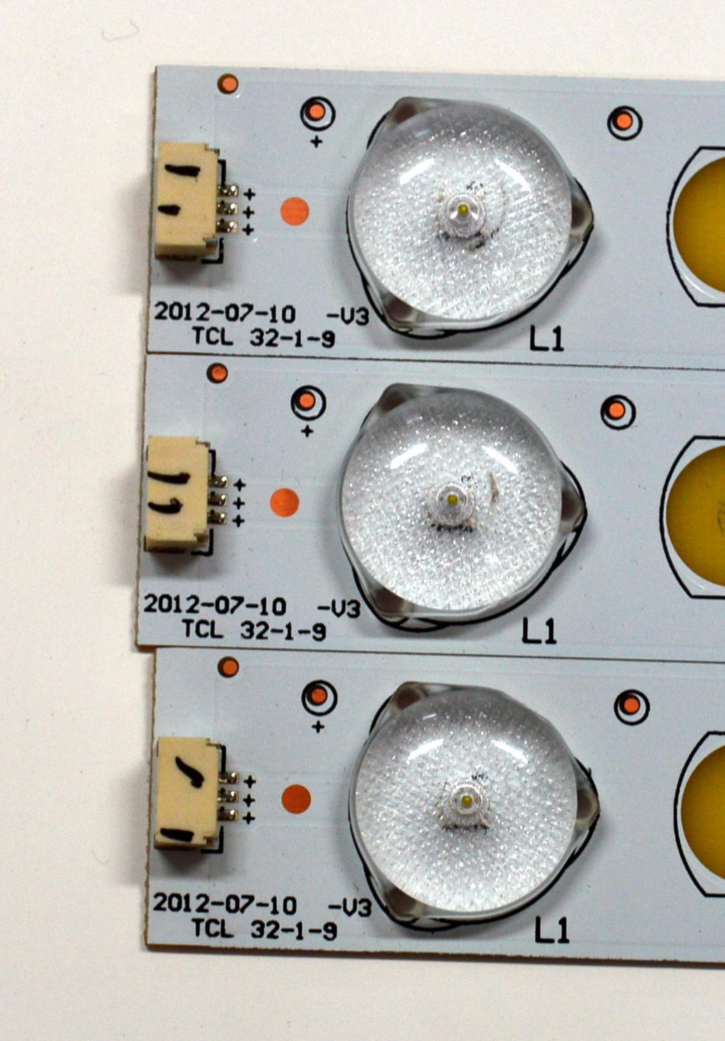 KIT DE LEDS ORIGINAL PARA TV SHARP 3 PIEZAS / NUMERO DE PARTE 4C-LBT3209-YH1 / TCL 32-1-9 / TCL 32-1-9-V3 / 006-P2K1713B / GB5XBV / PANEL LVW320NDAL / MODELO LC-32LE450U - Imagen 5