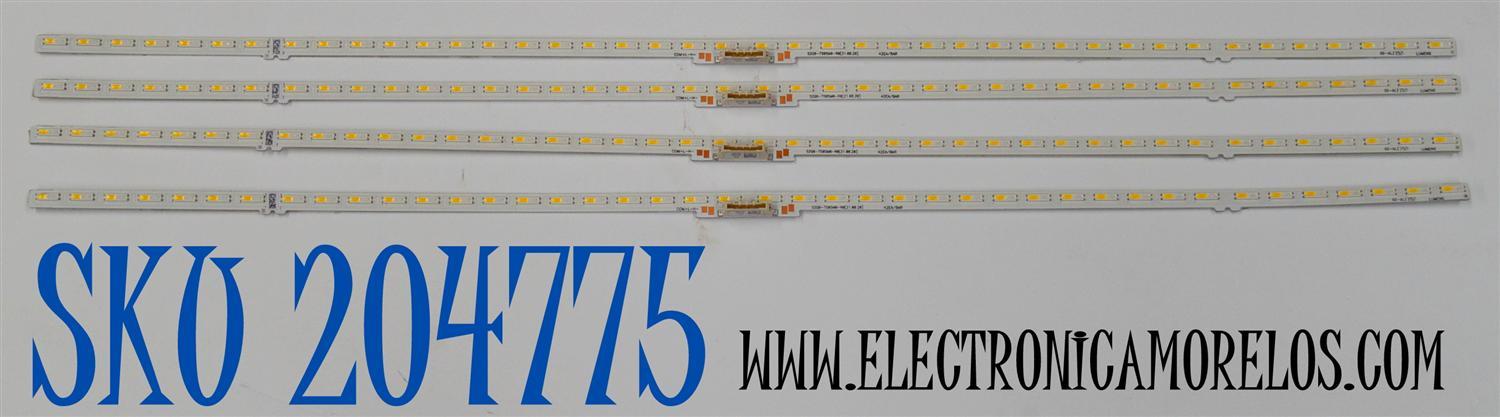 KIT DE LEDS ORIGINAL PARA TV SAMSUNG 4 PIEZAS / NUMERO DE PARTE S2Q6-750SM0-R0 / GS/ALZ / PANEL CY-QD075HGHV1H / DISPLAY ST7461D03-1 V2.1 / MODELO QN75Q60BAFXZA / QN75Q60DDFXZA / QN75Q60DDFXZA CA02