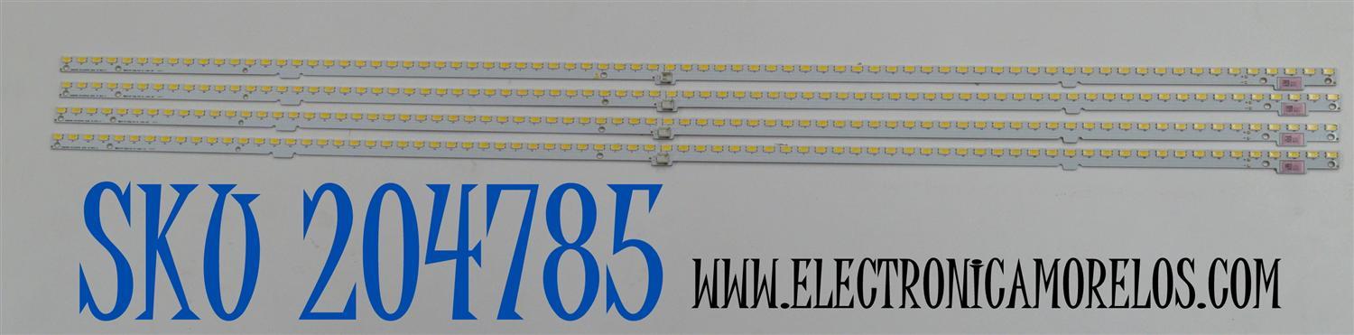 KIT DE LEDS ORIGINAL PARA TV SHARP 4 PIEZAS / NUMERO DE PARTE 2013SSP60 / SAMSUNG 2013SSP60 5630 76 REV1.0 / B0754212K313 / B075 / 4212 / K313 / PANEL JE600D3HD6AZ / MODELO LC-60LE857U