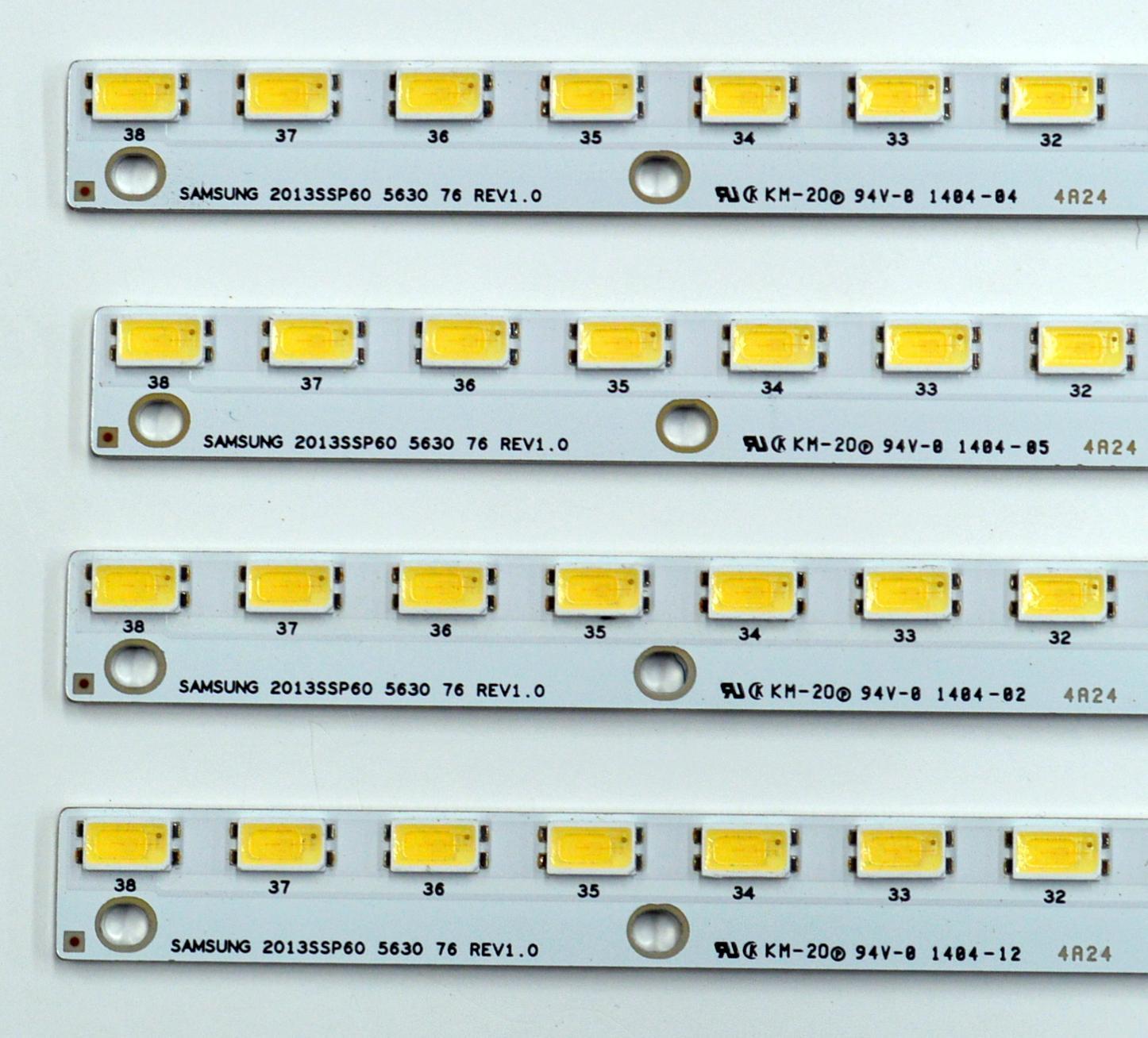 KIT DE LEDS ORIGINAL PARA TV SHARP 4 PIEZAS / NUMERO DE PARTE 2013SSP60 / SAMSUNG 2013SSP60 5630 76 REV1.0 / B0754212K313 / B075 / 4212 / K313 / PANEL JE600D3HD6AZ / MODELO LC-60LE857U - Imagen 3
