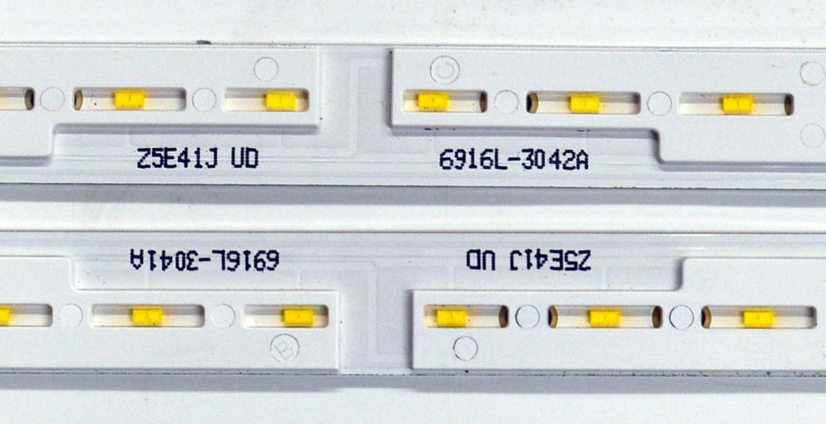 KIT DE LEDS ORIGINAL PARA TV LG 2 PIEZAS / NUMERO DE PARTE 6916L-3041A / 6916-3042A / 60" V17 UJ7500 3041 REV2.0 1 L-TYPE / 60" V17 UJ7500 3041 REV2.0 1 R-TYPE / Z5E41J UD / MODELO 60UJ7700 - Imagen 3