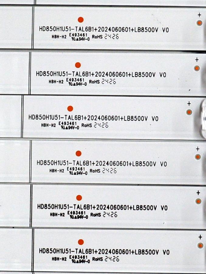 KIT DE LEDS ORIGINAL PARA TV HISENSE 12 PIEZAS / NUMERO DE PARTE LB8500V V0 / HD850H1U51-TAL6B1+2024060601+LB8500V V0 / 1405178500 / HE85 E7F / 8KU7 / PANEL HD850H1U51-TAL6B1\ROH / DISPLAY T850QVN03.4 / MODELO 85R6030N - Imagen 4