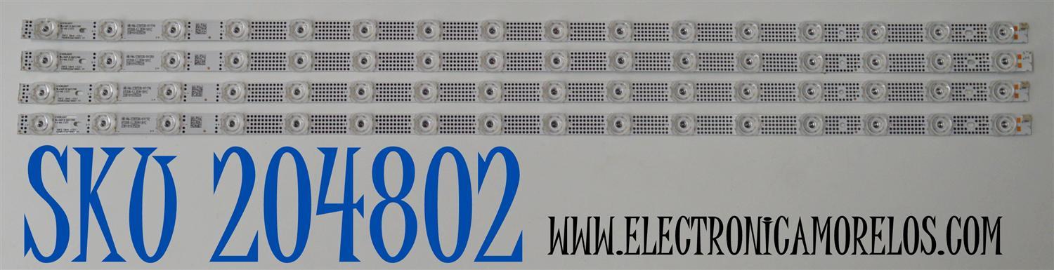 KIT DE LEDS ORIGINAL PARA TV TCL 4 PIEZAS / NUMERO DE PARTE 70HR332M16N01 / 70HR332M16N01 V1 / 70FZ / HR/H6/230530 / 053V0/LL2EA11R1C / 230101035220 / PANEL HK700WLEDM-CV01H / DISPLAY CV700U2-L02 REV:01 / MODELO 70S470G