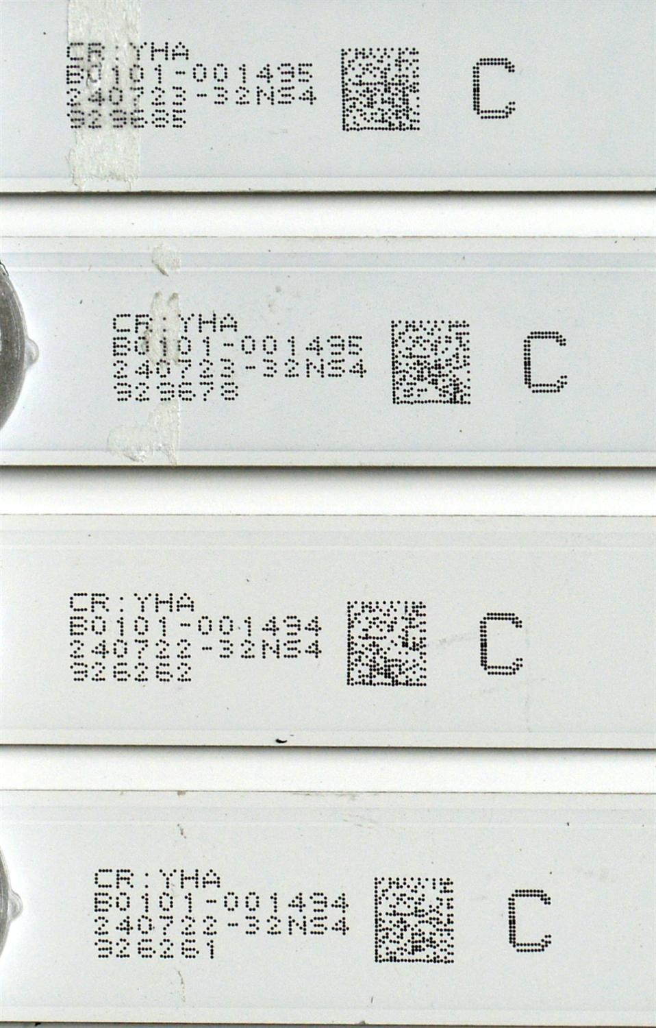 KIT DE LEDS ORIGINAL PARA TV TCL 16 PIEZAS / NUMERO DE PARTE 40-75Z9HA-DLB1AG / 40-75Z9HB-DLB1AG / CR:YHA / B0101-001494 / B0101-001495 / 240722-32NS4 / 240723-32NS4 / PANEL LVU750NDJL / DISPLAY ST7461D03-2 VER.2.3 / MODELO 75Q691G / 75Q691F - Imagen 3