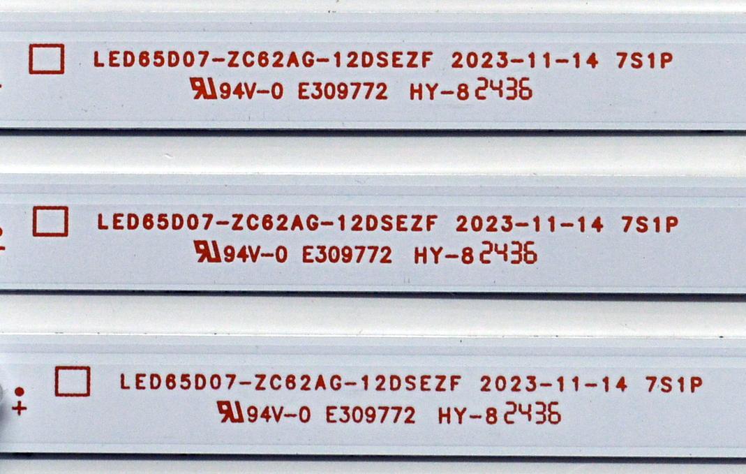 KIT DE LEDS ORIGINAL PARA TV VIZIO 8 PIEZAS / NUMERO DE PARTE 30365007055DS / LED65D07-ZC62AG-12DSEZF / 240909AF02 / 65000M97SH / 7S1P / PANEL V650DJB-Q02 (D2) / DISPLAY JR645R3HA3L / MODELO V4K65M-0810 / V4K65M-0810 LMC1VHA - Imagen 4