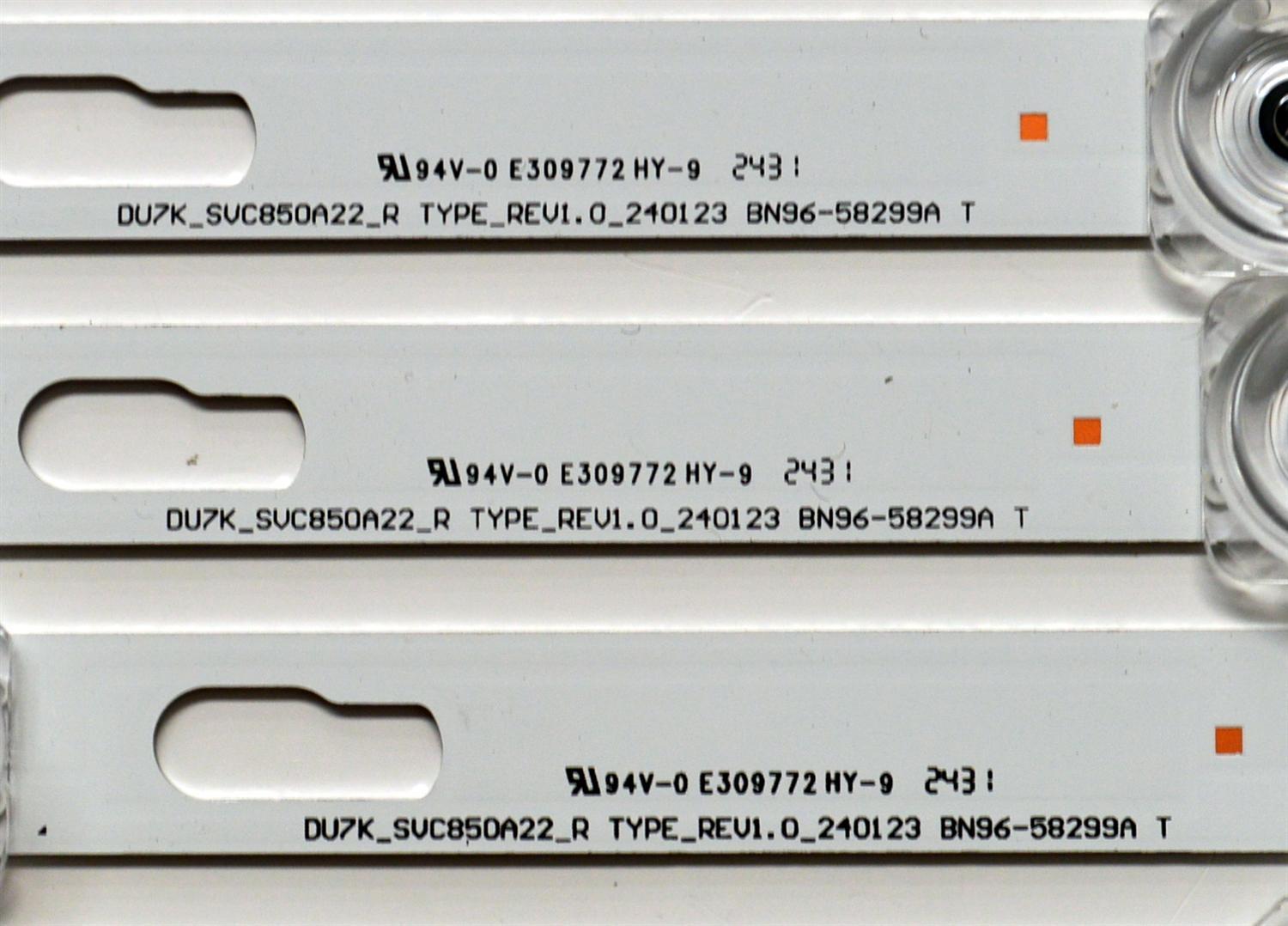 KIT DE LEDS ORIGINAL PARA TV SAMSUNG 15 PIEZAS / NUMERO DE PARTE BN96-58299A / BN96-58298A / BN96-58297A / DU7K_SVC850A22_R / DU7K_SVC850A22_L / DU7K_SVC850A22_R 58299A / 58298A / 58297A / PANEL CY-BD085HGAV2H / DISPLAY T850QVN04.1 / MODELO UN85DU7200DXZA - Imagen 3