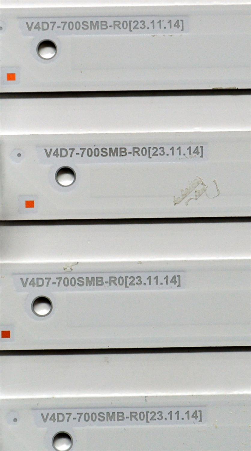 KIT DE LEDS ORIGINAL PARA TV SAMSUNG 8 PIEZAS / NUMERO DE PARTE BN96-58293A / BN96-58292A / V4D7-700SMA-R0 / V4D7-700SMB-R0 / 58293A / 58292A / PANEL CY-BD070HGSV2H / DISPLAY JE695R3HE1K / BN96-54406A / MODELO UN70DU7000 / UN70DU7200FXZA UB01 - Imagen 4