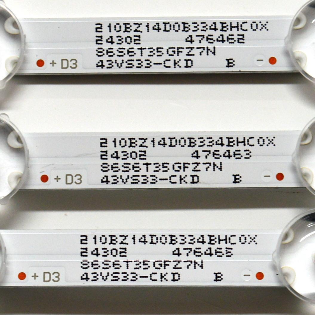 KIT DE LEDS ORIGINAL PARA TV VIZIO 3 PIEZAS / NUMERO DE PARTE GJVIZIO433X14VS33 / GJVIZI0433X14VS33 / LB-GM3030-GJVIZIO433X14VS33-S / LB-GM3030-GJVIZI0433X14VS33-S / 210BZ14D0B334BHC0X / PANEL TPT430WR-QVN03.U / DISPLAY T430QVN03.T / MODELO VQD43M-0801 - Imagen 4
