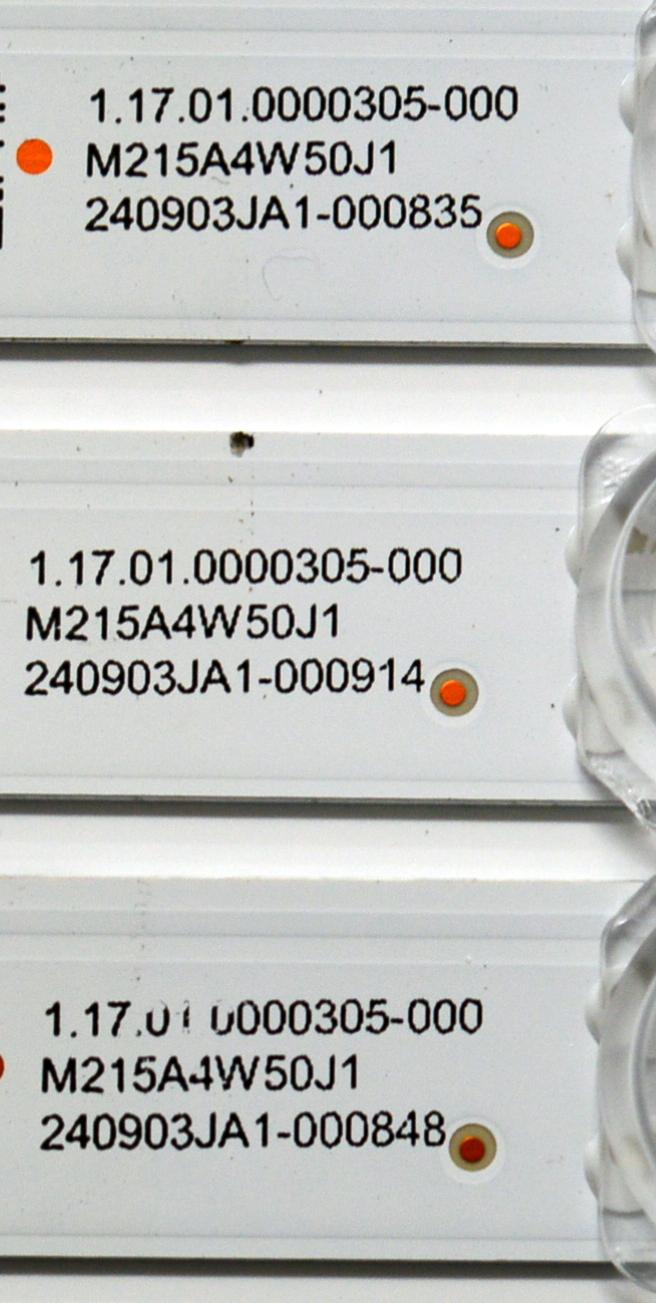 KIT DE LEDS ORIGINAL PARA TV SCEPTRE 3 PIEZAS / NUMERO DE PARTE JJ-0668-D50031501BM-S / 1.17.01.0000305-000 / M215A4W50J1 / 240903JA1 / PANEL MDHF500QUB-F20 / DISPLAY HF500QUB-F20 / MODELO U515CV-UMRD - Imagen 2