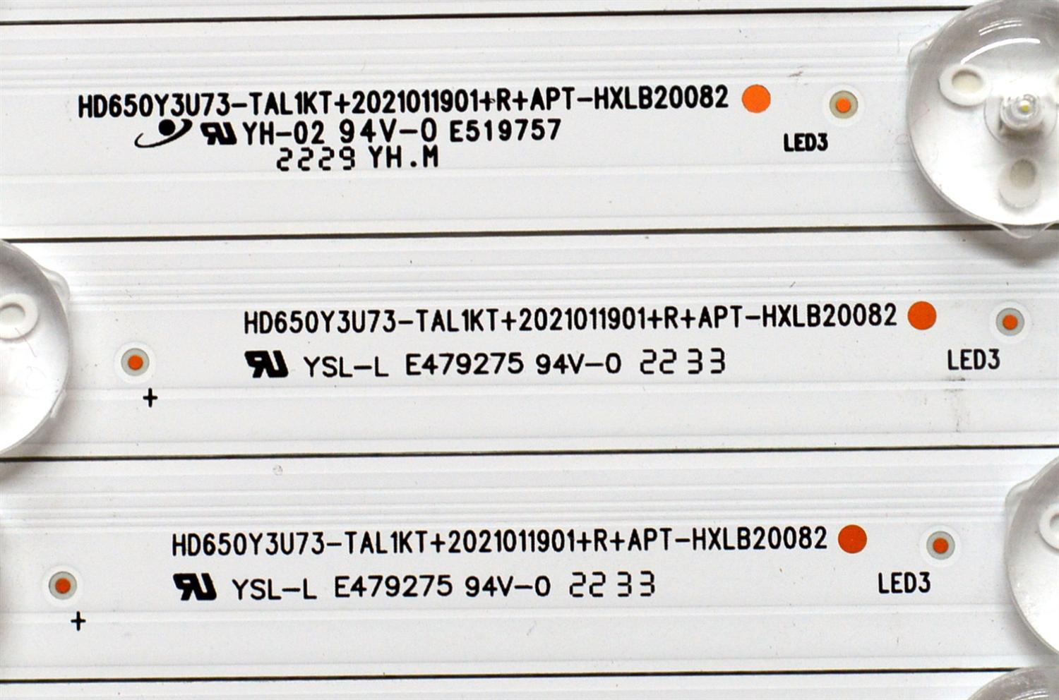 KIT DE LEDS ORIGINAL PARA TV 19 PIEZAS / NUMERO DE PARTE HXLB20082 / HD650YU73-TAL1KT+2021011901 / R / APT-HXLB20082 / 1254627 / MODELO 65" - Imagen 2