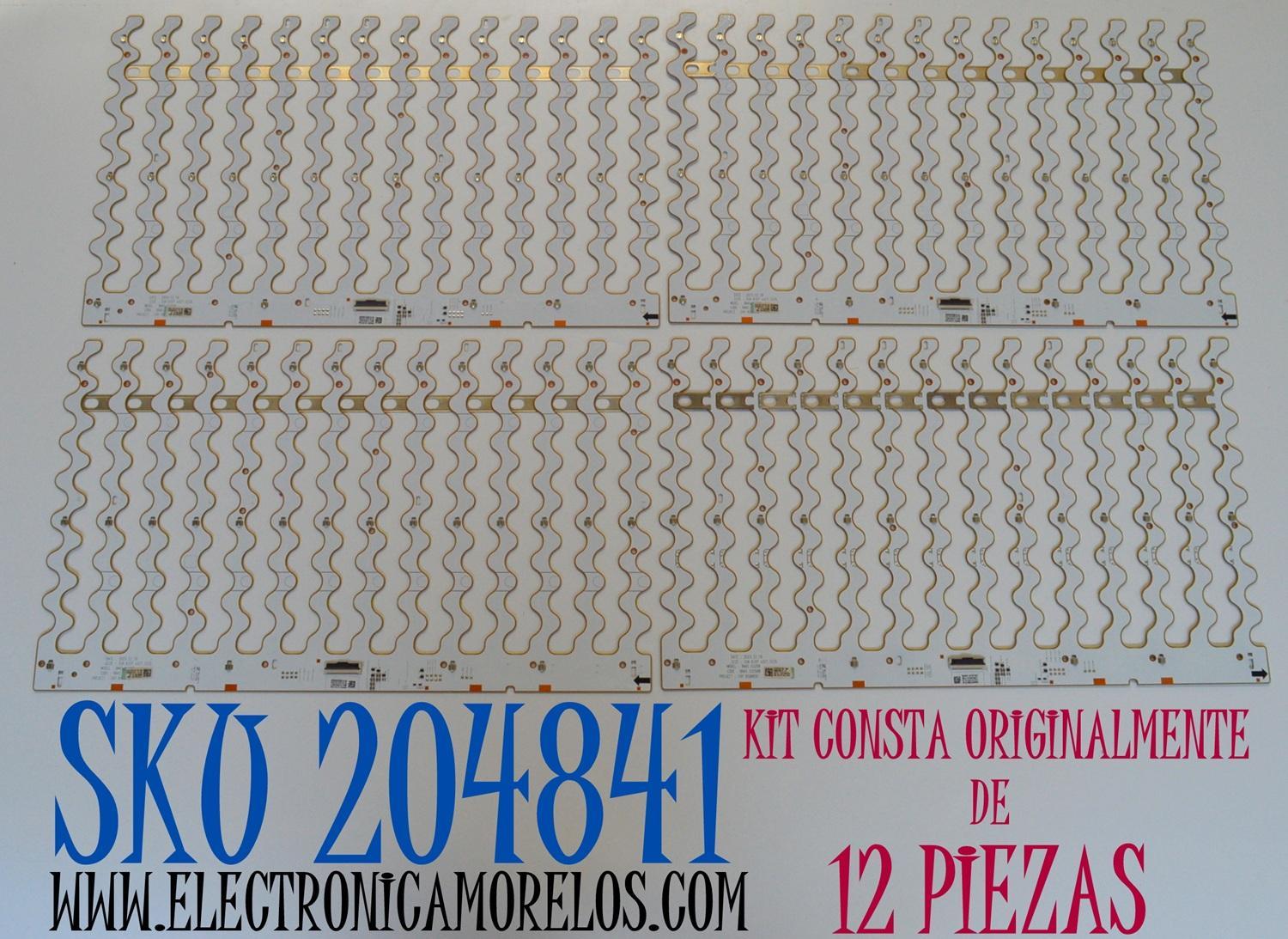 KIT DE LEDS ORIGINAL PARA TV SAMSUNG 12 PIEZAS / NUMERO DE PARTE BN97-21074A / BN41-03208B / BN41-03208 / 2E17864A0 / 21074A / 21074A XU / NBD230 A-8 / MODELO 85QN80D