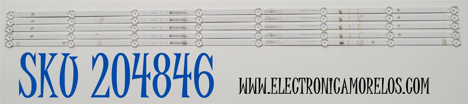 KIT DE LEDS ORIGINAL PARA TV ONN 5 PIEZAS / NUMERO DE PARTE 303KG550001D / 303KG550002D / KG55D08A-ZC42AG-02D / KG55D08B-ZC42AG-01D / 2010106569 / 7839-102012 / BMTC / KG550M04 / KG550M03 / PANEL K550WDGF / DISPLAY LC550EQC / MODELO 100012586 55"