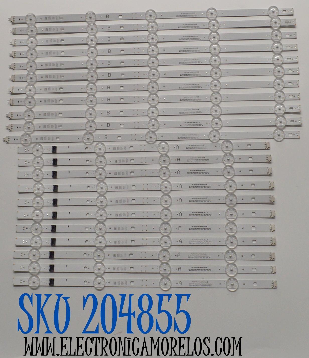KIT DE LEDS ORIGINAL PARA TV LG 22 PIEZAS / NUMERO DE PARTE EAV65088101 / EAV65088201 / SSC_Y23 SLIM TRIDENT_86UR90_LGD_A_S / SSC_Y23 SLIM TRIDENT_86UR90_LGD_B_0.6PI_REV00_220714 / PANEL NC860TQE-AAMH1 / DISPLAY LC860DQQ / MODELO 86UT7550AUA.BUSYLKR