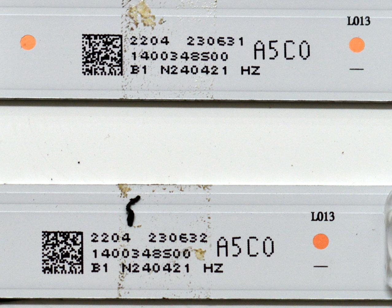 KIT DE LEDS ORIGINAL PARA TV HISENSE  2 PIEZAS / NUMERO DE PARTE JL.D580G1330-003AS-M / JL.D580G1330-003AS-M_V02 / HD580H1U91-T0L1 / 2023121201 / 2023121201 / 1400348500 / 2204 230631 / PANEL HD580H1U91-T0L1/ROH / DISPLAY CV580U4-L01 / MODELO 58R6E5 / 58A6NV - Imagen 4