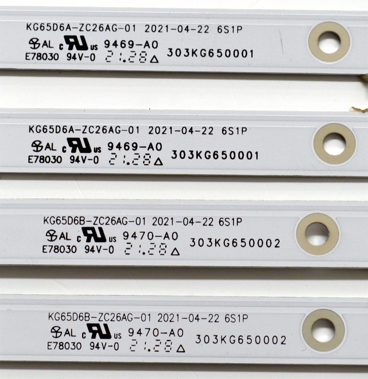 KIT DE LEDS ORIGINAL PARA TV HISENSE 10 PIEZAS / NUMERO DE PARTE 303KG650002 / 303KG65001 / KG65D6B-ZCAG-01 / KG65D6A-ZCAG-01 / K650WDF A4 / 4708-K65WDF-A4113N31 / 4708-K65WDF-A4113N21 / PANEL K650WDF / DISPLAY LC650EQQ (SM)(A3) / MODELO 65R6E4 - Imagen 4