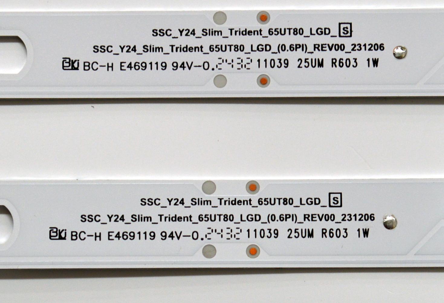 KIT DE LEDS ORIGINAL PARA TV LG 8 PIEZAS / NUMERO DE PARTE EAV65056001 / SSC_Y24_SLIM_TRIDENT_65UT80_LGD_S / SSC_Y24_SLIM_TRIDENT_65UT80_LGD_(0.6PI)_REV00 / LGD 650Z5_D / PANEL NC650TQG-AAKHA / DISPLAY LC650EQC (SP) (A1) / MODELO 65UT7550AUA.BUSYLKR - Imagen 2
