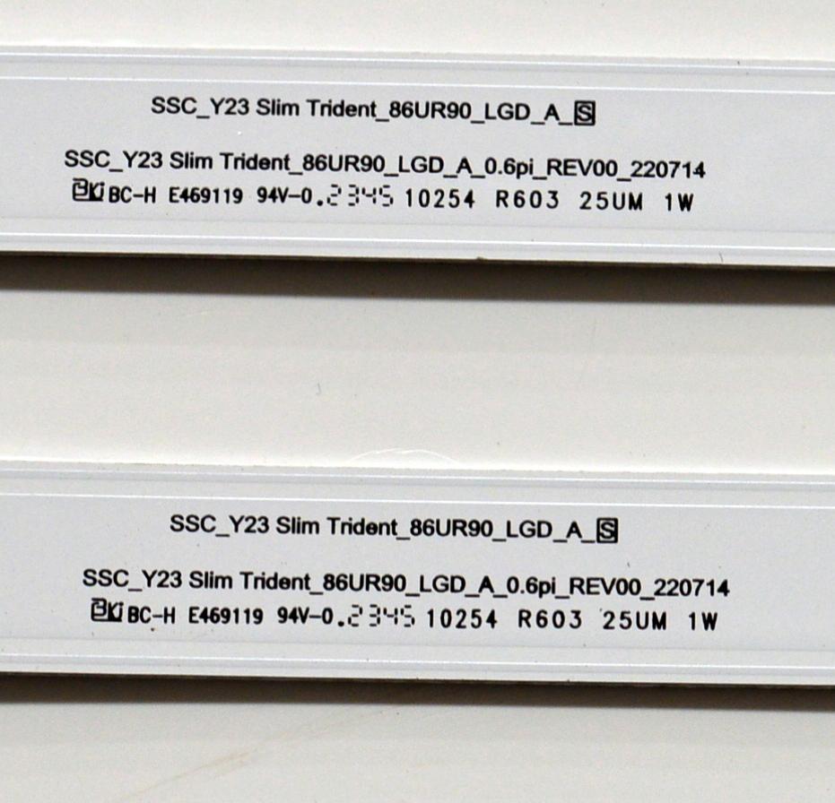 KIT DE LEDS ORIGINAL PARA TV LG 22 PIEZAS / NUMERO DE PARTE EAV65059401 / EAV65059501 / SSC_Y23 SLIM TRIDENT_86UR90_LGD_A_S / SSC_Y23 SLIM TRIDENT_86UR90_LGD_B_S / PANEL NC860TQF-AAMHA / DISPLAY LC860DQR (SR)(A1) /MODELO 86UR8000AUA.BUSWLKR - Imagen 6