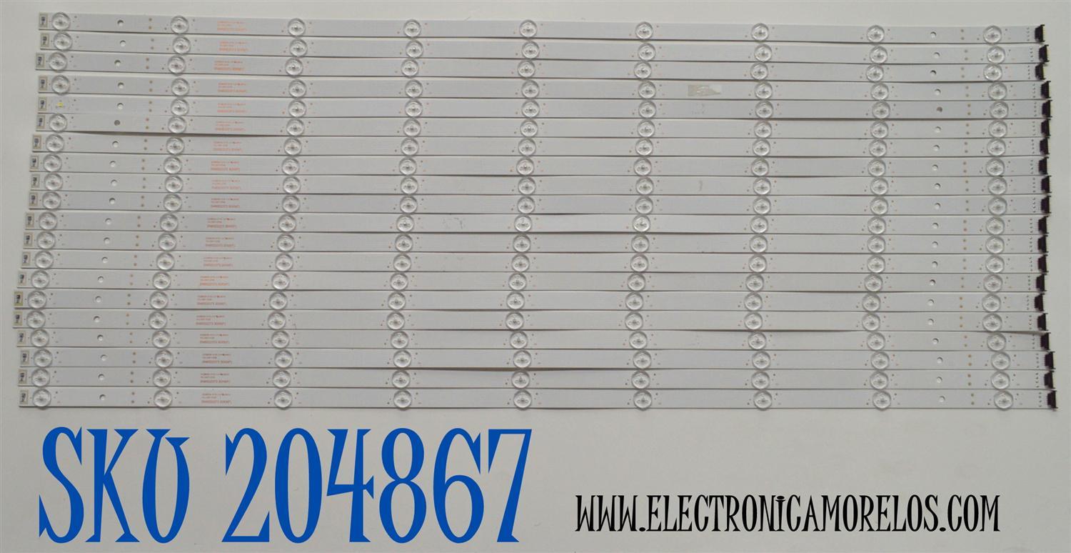 KIT DE LEDS ORIGINAL PARA TV SONY 20 PIEZAS / NUMERO DE PARTE SN85D2373 / SN85D2373 30X9(F) / PANEL YDCM085DCU11 / DISPLAY T850QVN03.K / MODELO XR-85X90CK / XR85X90CK