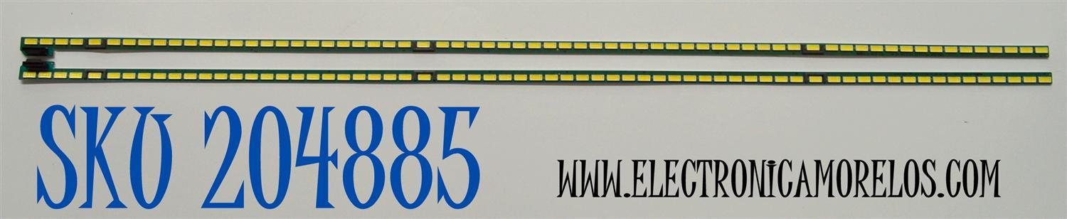 KIT DE LEDS ORIGINAL PARA TV LG 2 PIEZAS / NUMERO DE PARTE 6920L-0001C / 49" V14 ART TV REV 0.2 6 L-TYPE / PANEL LC490EQE (XG)(F2) / MODELO 49UB8500-UA / 49UB8500-UA.AUSWLJM