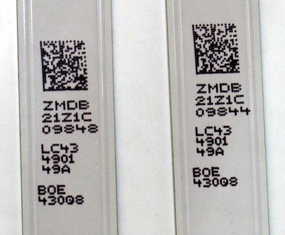 KIT DE LEDS ORIGINAL PARA TV LG 2 PIEZAS / NUMERO DE PARTE LC43490149A / SSC_Y25 UHD OD30 43UA75_BOE_S / SSC_Y25 UHD OD30 43UA75_BOE_REV00_240508 / BOE 430Q8 / PANEL HC430DQG-ABLA1-9145 / DISPLAY HV430QUB-F7F / MODELO 43UA7500ZUA / 43UA7500ZUA.AUSFLJD - Imagen 3