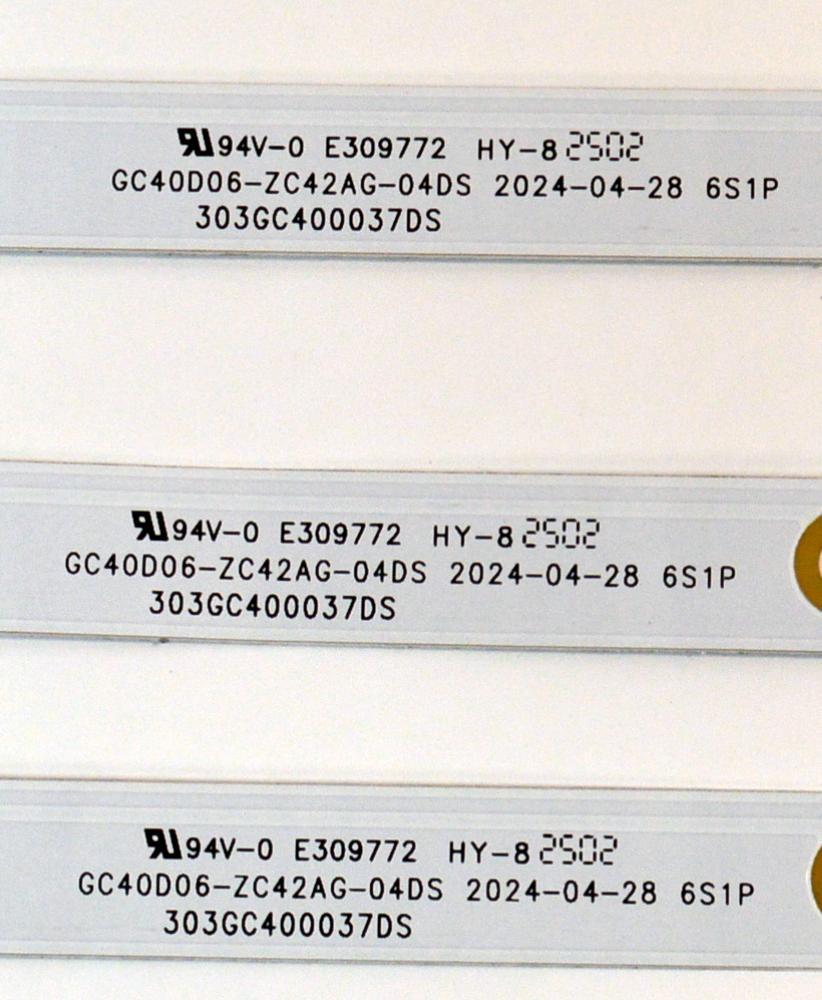 KIT DE LEDS ORIGINAL PARA TV VIZIO 3 PIEZAS / NUMERO DE PARTE 303GC400037DS / GC40D06-ZC42AG-04DS / 2300023619 / 70401-02048 / 250303BB07 / GC400M05 / PANEL BOEI400WU1 / DISPLAY HV400FHB-F11 REV.1.0 / MODELO VFD40M-0804 / VFD40M-0804 LBVFW4GB - Imagen 4