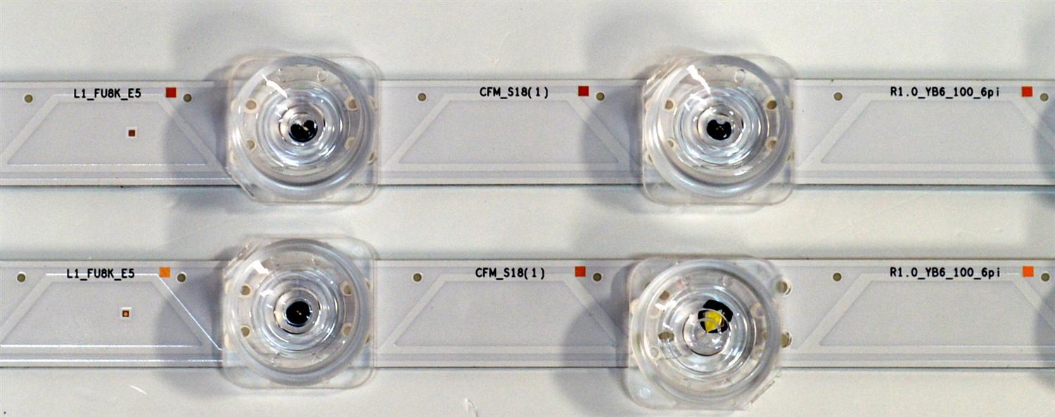 KIT DE LEDS ORIGINAL PARA TV SAMSUNG 2 PIEZAS / NUMERO DE PARTE BN96-60374A /LM41-01195A / C / L1_FU8K_E5 / CFM_S18(1) / R1.0_YB6_100_6PI / 60374A / PANEL CY-BF055HGXV8H / DISPLAY LC550EQC (SS)(A4) / MODELO UN55U8000FBXZA / UN55U8000FBXZA WD04 - Imagen 4