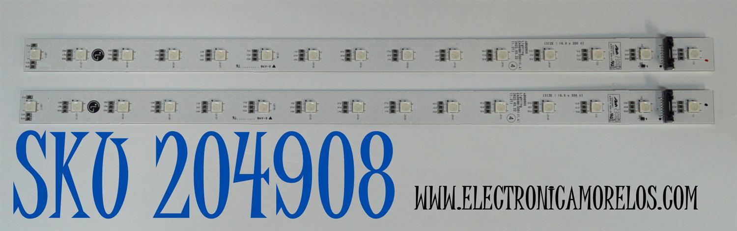KIT DE LEDS ORIGINAL PARA TV LG 2 PIEZAS / NUMERO DE PARTE  48GQ900 / EAX69813301 / EAX69813301(1.4) / PANEL LW480AQD (EQ)(G2) / MODELO 48GQ900-B / 48GQ900-BY.AUSOMPN