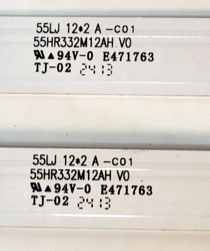 KIT DE LEDS ORIGINAL PARA TV TCL 4 PIEZAS / NUMERO DE PARTE 55HR330M07B5 V1 / 55HR332M12AH V0 / 55LJ / LL2AB09U1C / B0101-001545 / B0101-001544 / PANEL LVU550NDJL / DISPLAY ST5461D18-2 V2.1 / MODELO 55S571G / 55S551G - Imagen 5
