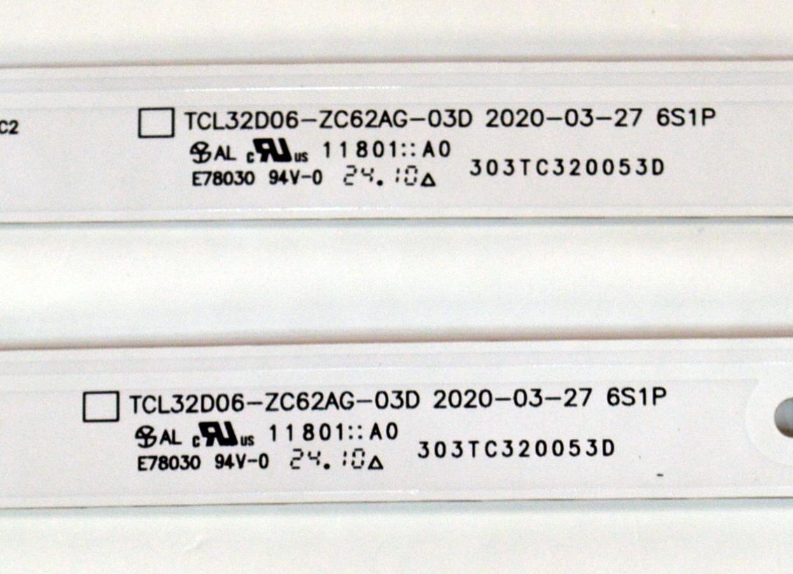 KIT DE LEDS ORIGINAL PARA TV PHILIPS 2 PIEZAS / NUMERO DE PARTE 303TC320053D / TCL32D06-ZC62AG-03D / 4C-LB320T-ZCP / 240327AC01 / TC3320M61 / PANEL LVF320CSDX E0003 / DISPLAY ST3151B07-2 VER.2.1 / MODELO 32PFL6573/F7 - Imagen 2
