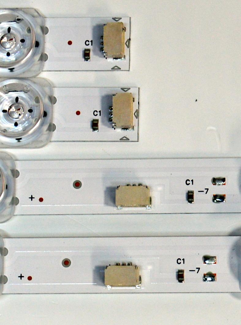 KIT DE LEDS ORIGINAL PARA TV TCL 4 PIEZAS / NUMERO DE PARTE 58HR332M12A1 / 58HR332M07B1 / 58HR332M12A1 V1-D09 / 58HR332M07B1 V1-D09 / HY-7000 (S) / 02VYJ / LK7A08U1C / N0101-000623-A00 / N0101-000624-A00 / DISPLAY CV580U3-L02 REV:01 / MODELO 58S571F - Imagen 3
