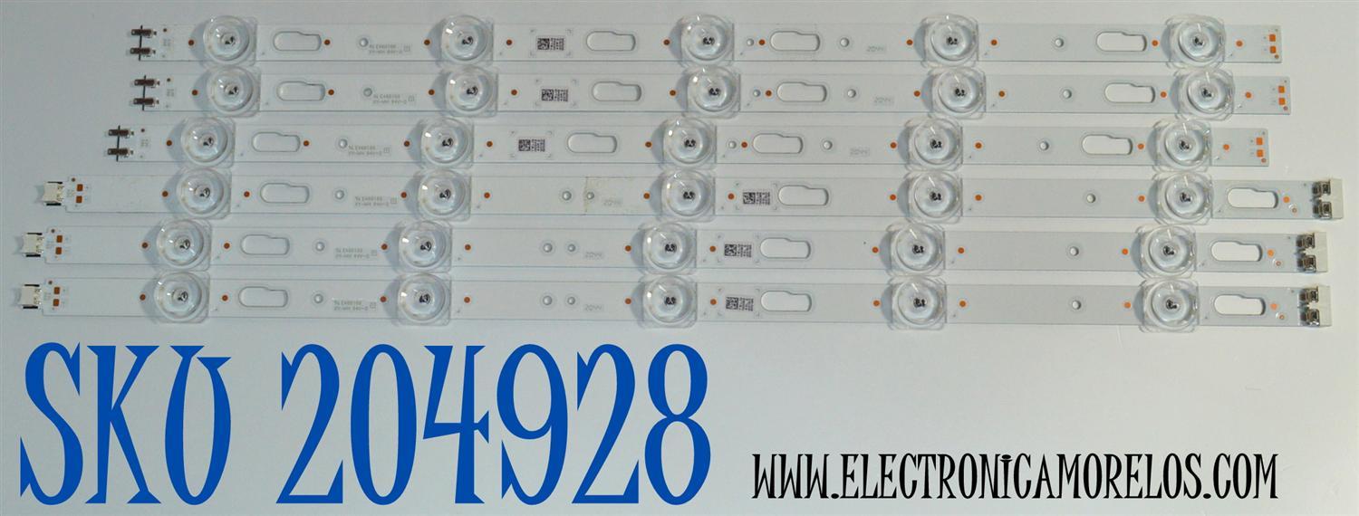 KIT DE LEDS ORIGINAL PARA TV SAMSUNG 6 PIEZAS / NUMERO DE PARTE BN96-50320A / BN96-50319A / 43RR00 / 43RL00 / 50320A / 50319A / MODELO UN43TU8000FXZA