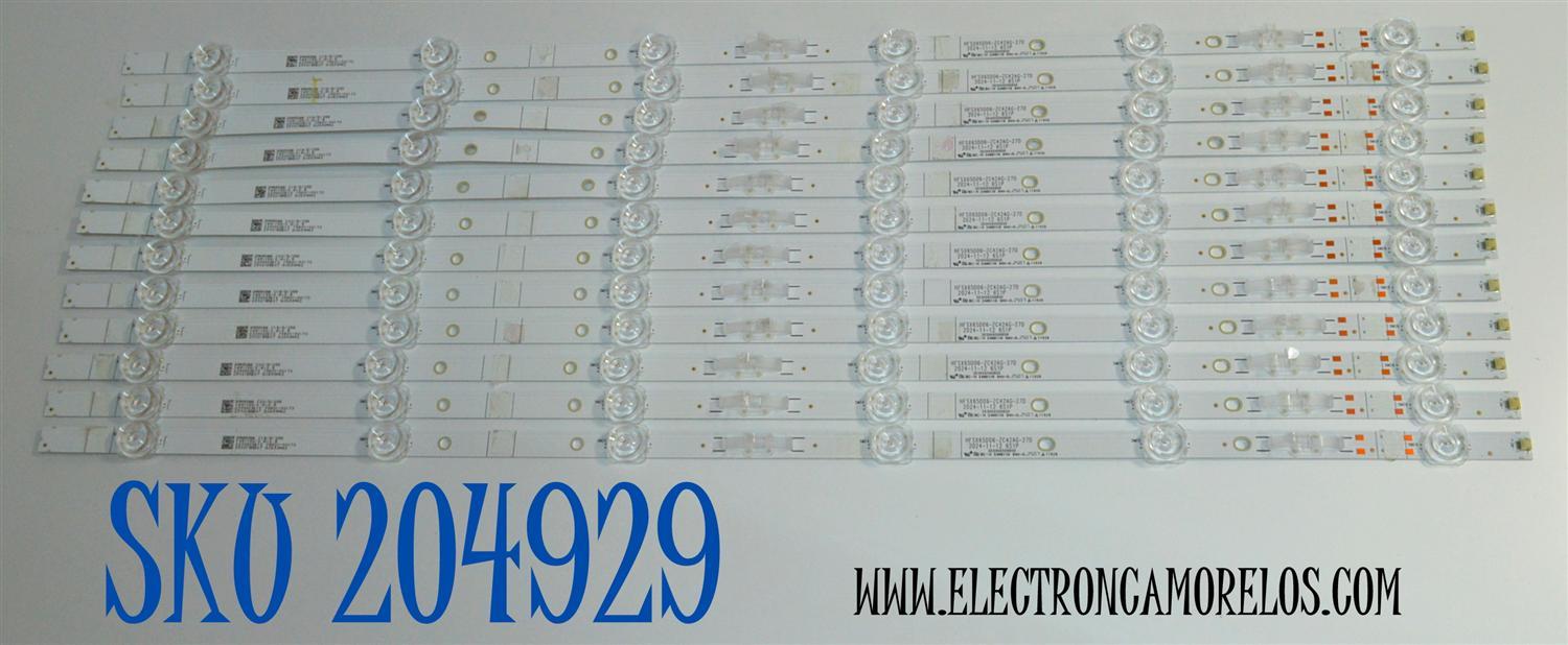 KIT DE LEDS ORIGINAL PARA TV VIZIO 12 PIEZAS / NUMERO DE PARTE 303HX650085D / HFSX65D06-ZC42AG-27D / 2300023610 / 70401-02173 / 250219AB07 / GC650M42 / PANEL BOEI650WQ1 / DISPLAY HV650QUB-F73 / MODELO M65Q6-L4 / M65Q6-L4 LBVR7PB