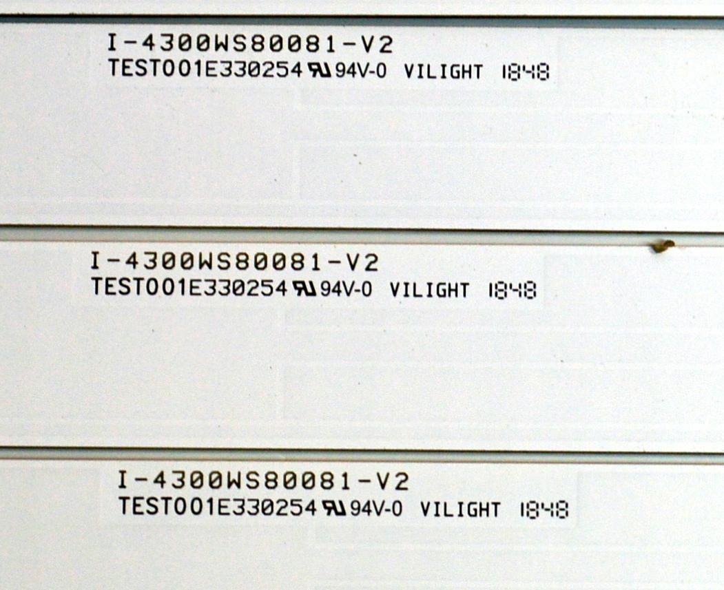 KIT DE LEDS ORIGINAL PARA TV VIZIO 5 PIEZAS / NUMERO DE PARTE 4300WS80081 / I-4300WS80081-V2 / 0563802205218ZF / DISPLAY T430HVN01.0 / MODELO D43F-F2 / D43F-F2 LWZ2VNPV - Imagen 4
