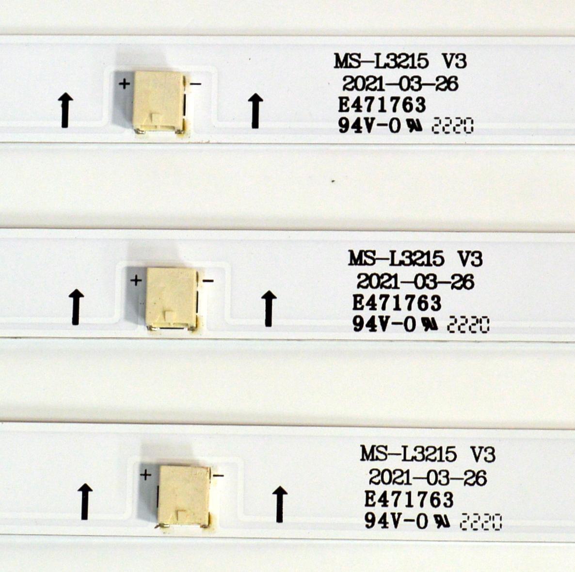 KIT DE LEDS ORIGINAL PARA TV ONN 3 PIEZAS / NUMERO DE PARTE MS-L3215 / MS-L3215 V3 / M208- A4 C J 3C / LB-C400-G7N-F-C-12-X91 / PANEL C400Y19-5C / DISPLAY V400HJ9-PE1 REV.C4 / MODELO 100097810 40" - Imagen 3