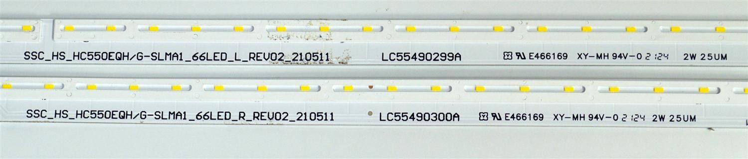 KIT DE LEDS ORIGINAL PARA TV LG 2 PIEZAS / NUMERO DE PARTE LC55490299A / LC55490300A / SSC_HS_HC550EQH/G-SLMA1_66LED_L_REV02_210511 / SSC_HS_HC550EQH/G-SLMA1_66LED_R_REV02_210511 / 55NANO8085 / MODELO 55NANO80AQA / 55NANO80AQA.BUSYLJR - Imagen 4